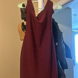 Forever 21 Burgundy Backless Dress